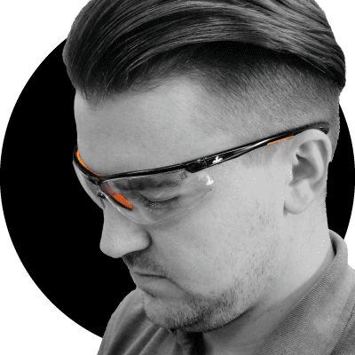Premium safety glasses, manufactured in the UK by MCR Safety