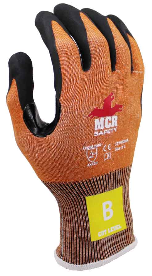CT1062 safety gloves using advanced cut fibres to produce CE cut level B protection