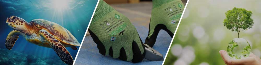 Greenknight | Sustainable work gloves and safety glasses
