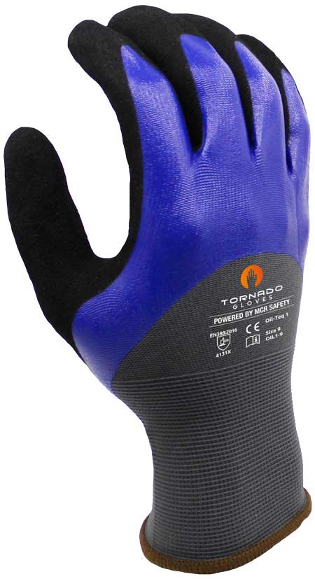 Three quarter dipped work glove