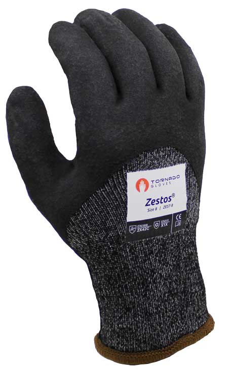 Zestos winter work glove with cut protection